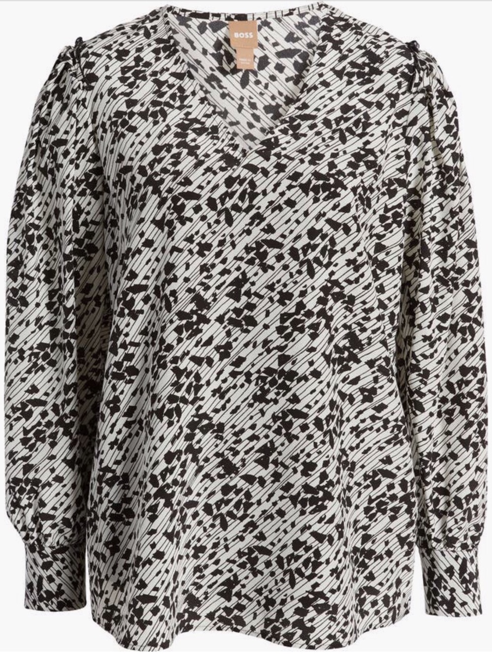Boss confetti silk popover blouse